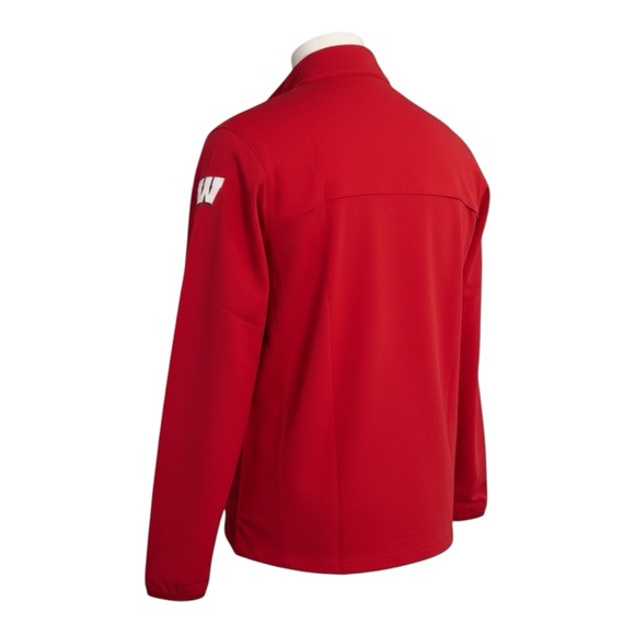 Under Armour Wisconsin Badgers Full Zip Jacket Red XL/TG/EG UA Storm - Picture 2 of 5